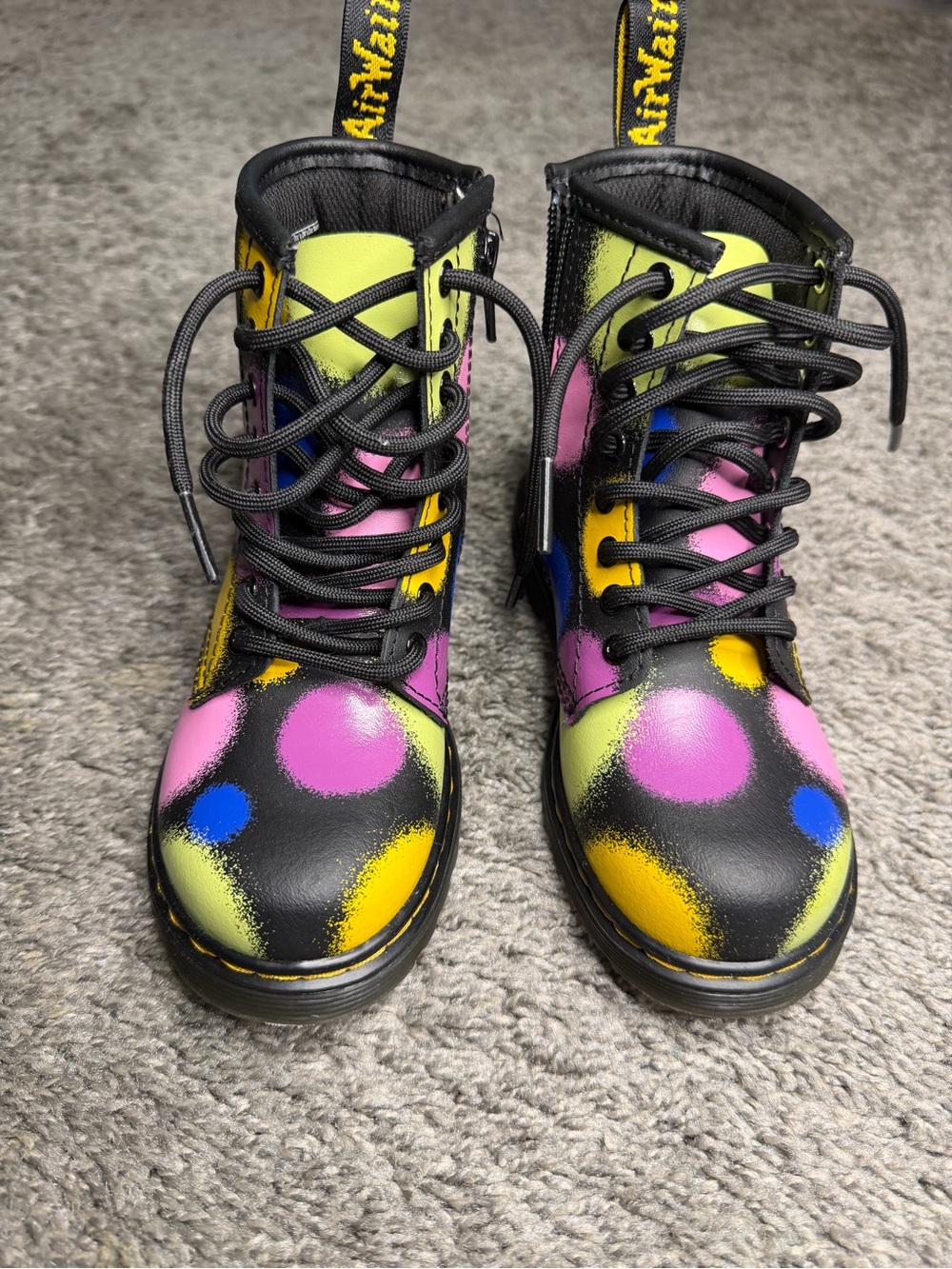 Girls Doc Martin Polka Dot Boots Size 11W new without tags